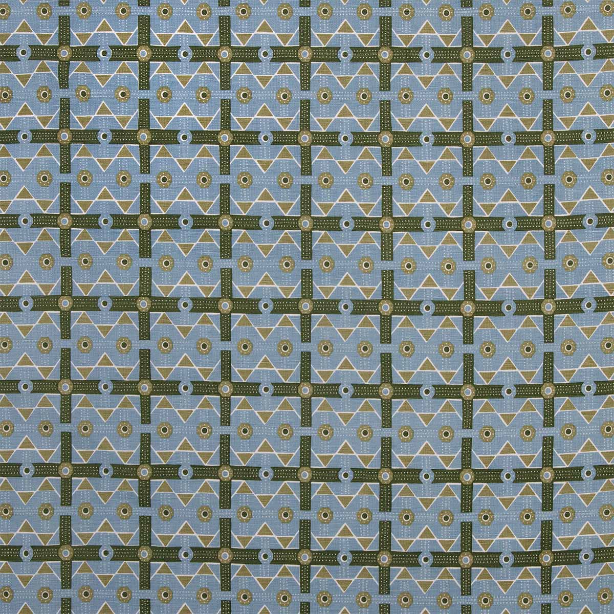 Blue Charbagh Fabric