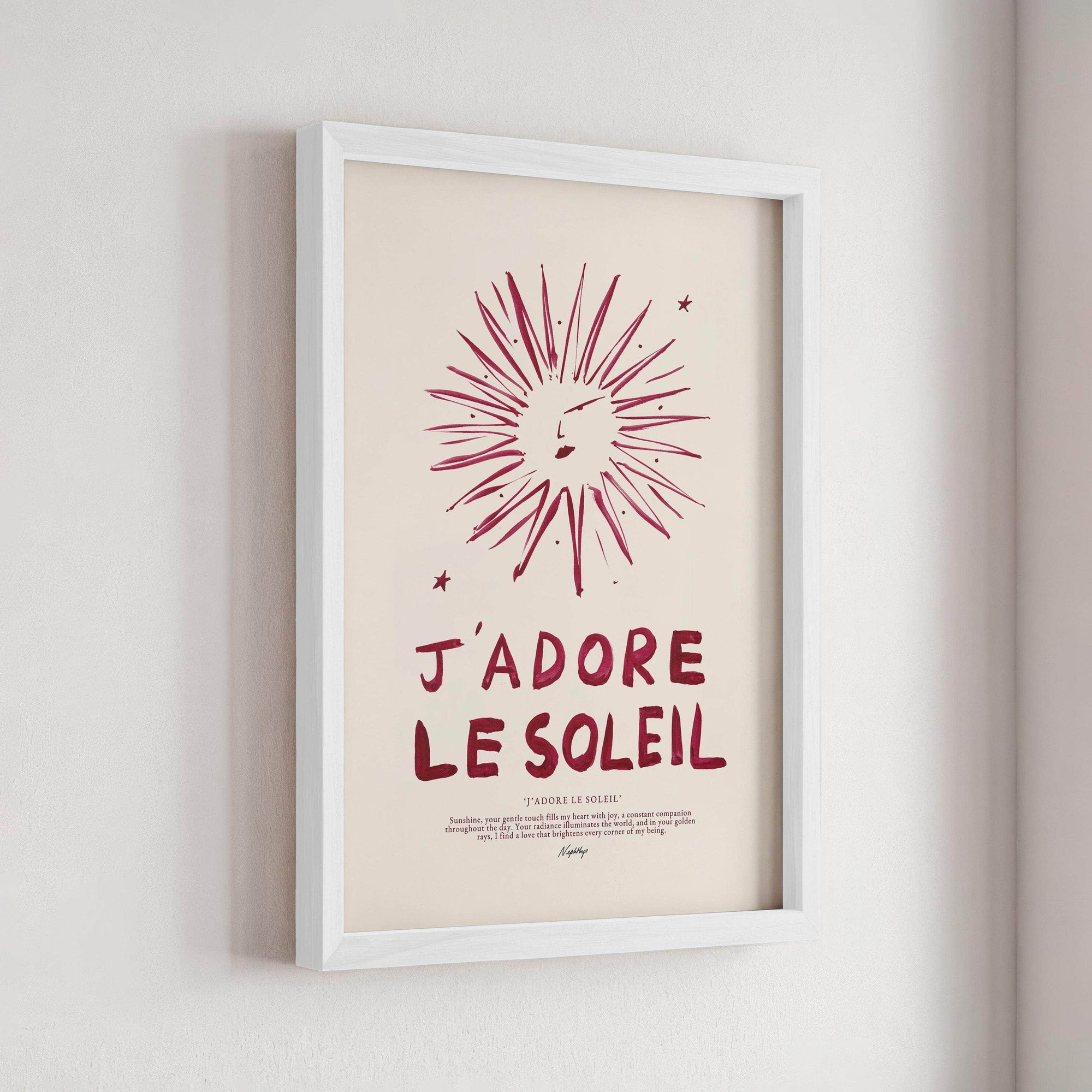 J'adore Le Soleil Print(Brush Stroke Red)