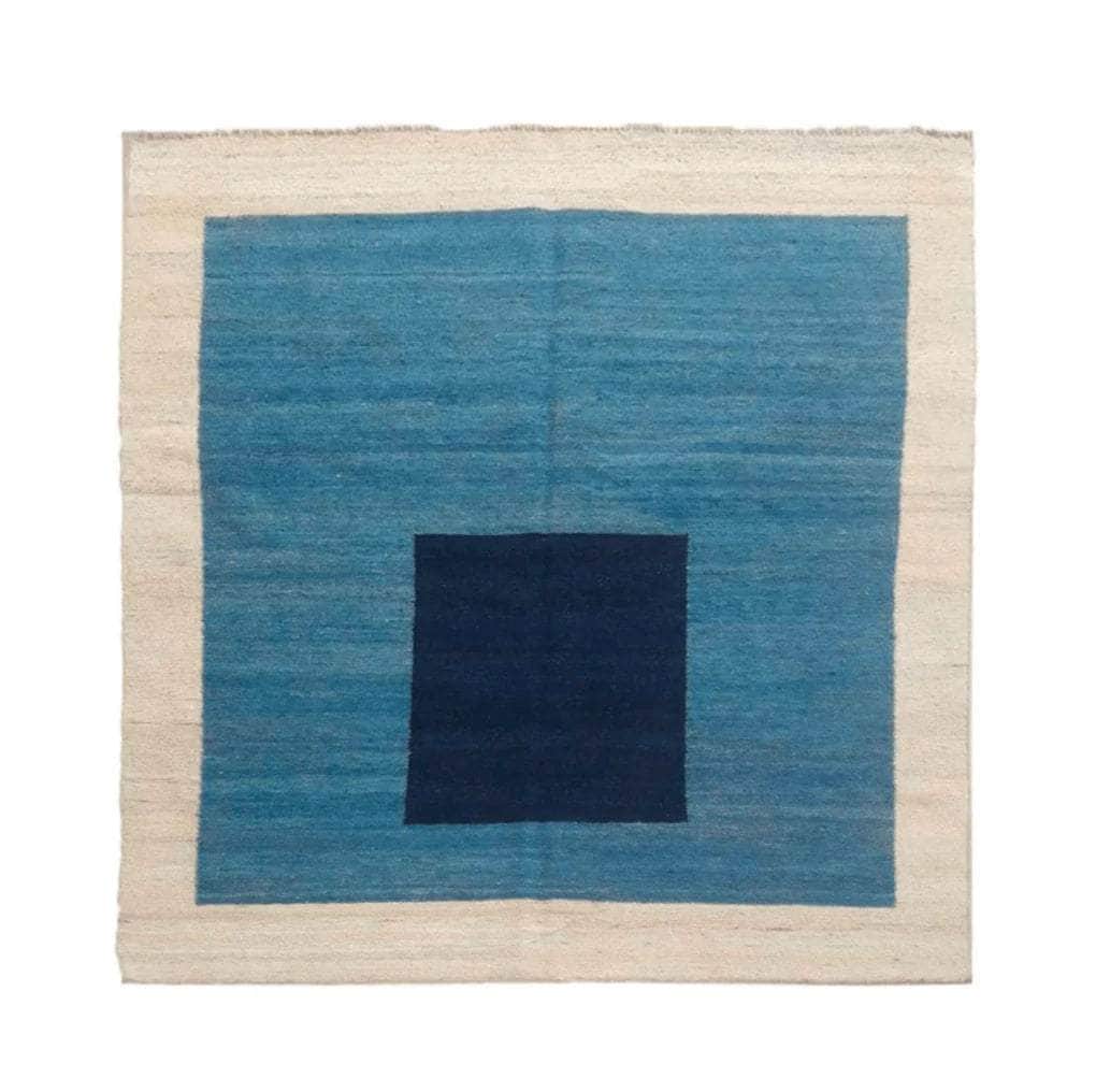 Squares Flatweave Rug - Azure
