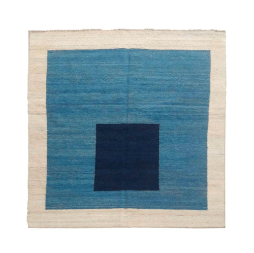 Squares Flatweave Rug - Azure