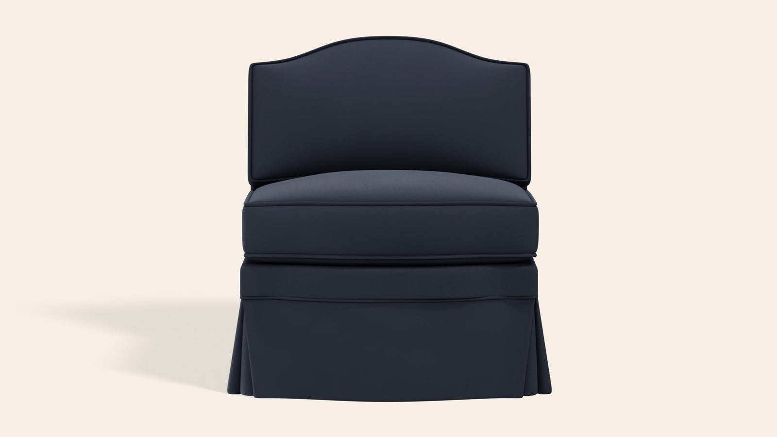 Felix Slipper Chair, Prussian Linen