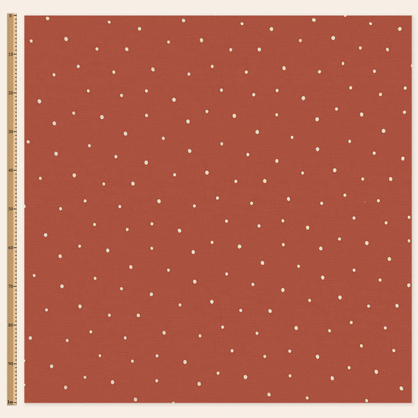 Dolce Daisies Fabric, Red Velvet, Sample