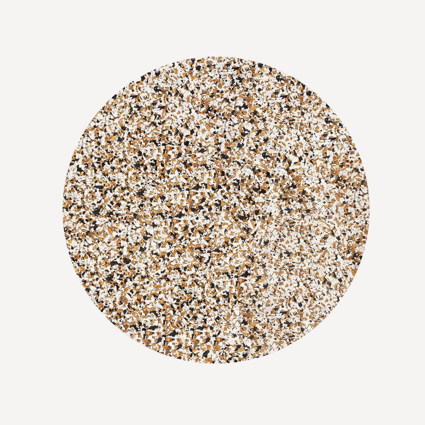 Black Round Speckled Cork Placemat