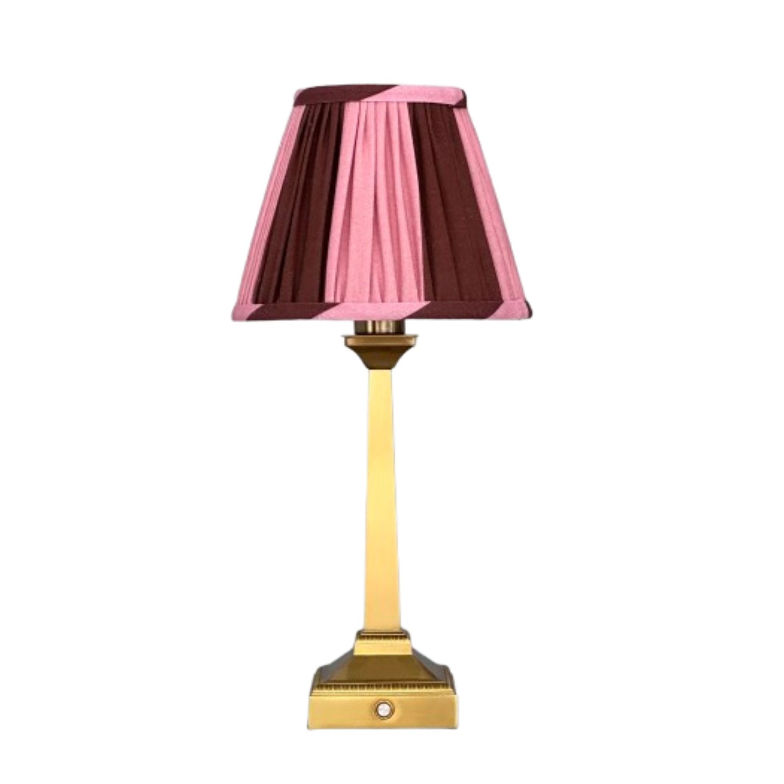 Charlie Table Lamp Pink/Brown Stripes