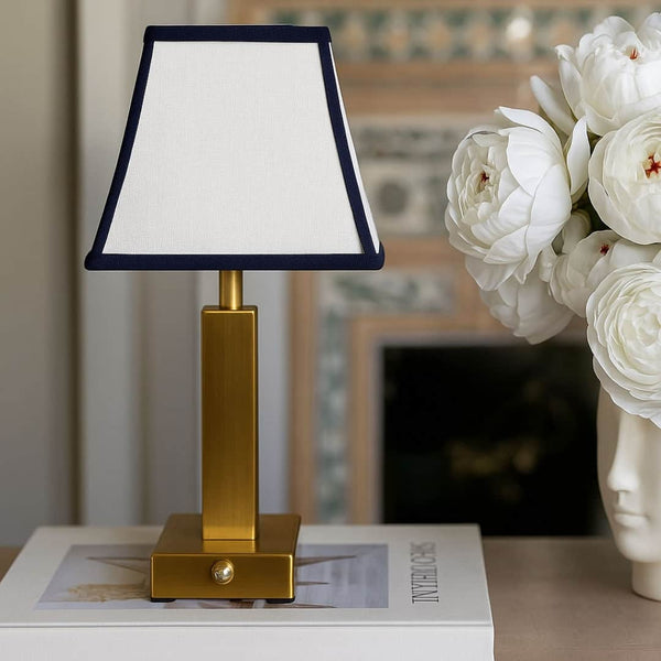 Athena Slim Rechargeable Table Lamp (Mayfair deep blue/white)