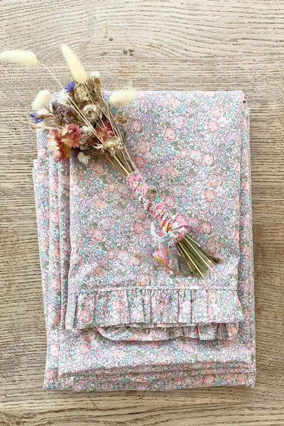 Frill Edge Pillowcase Made With Liberty Fabric Michelle Lilac