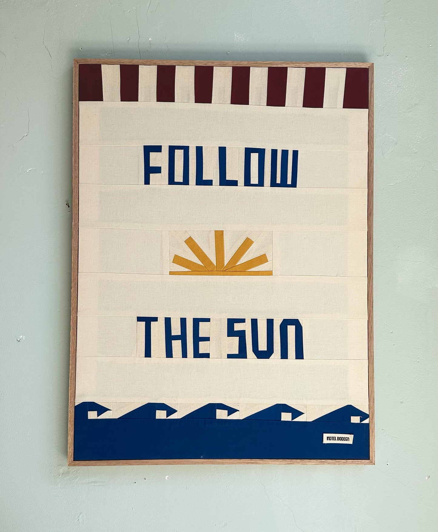 Follow The Sun Hand Framed Original Quilted Artwork