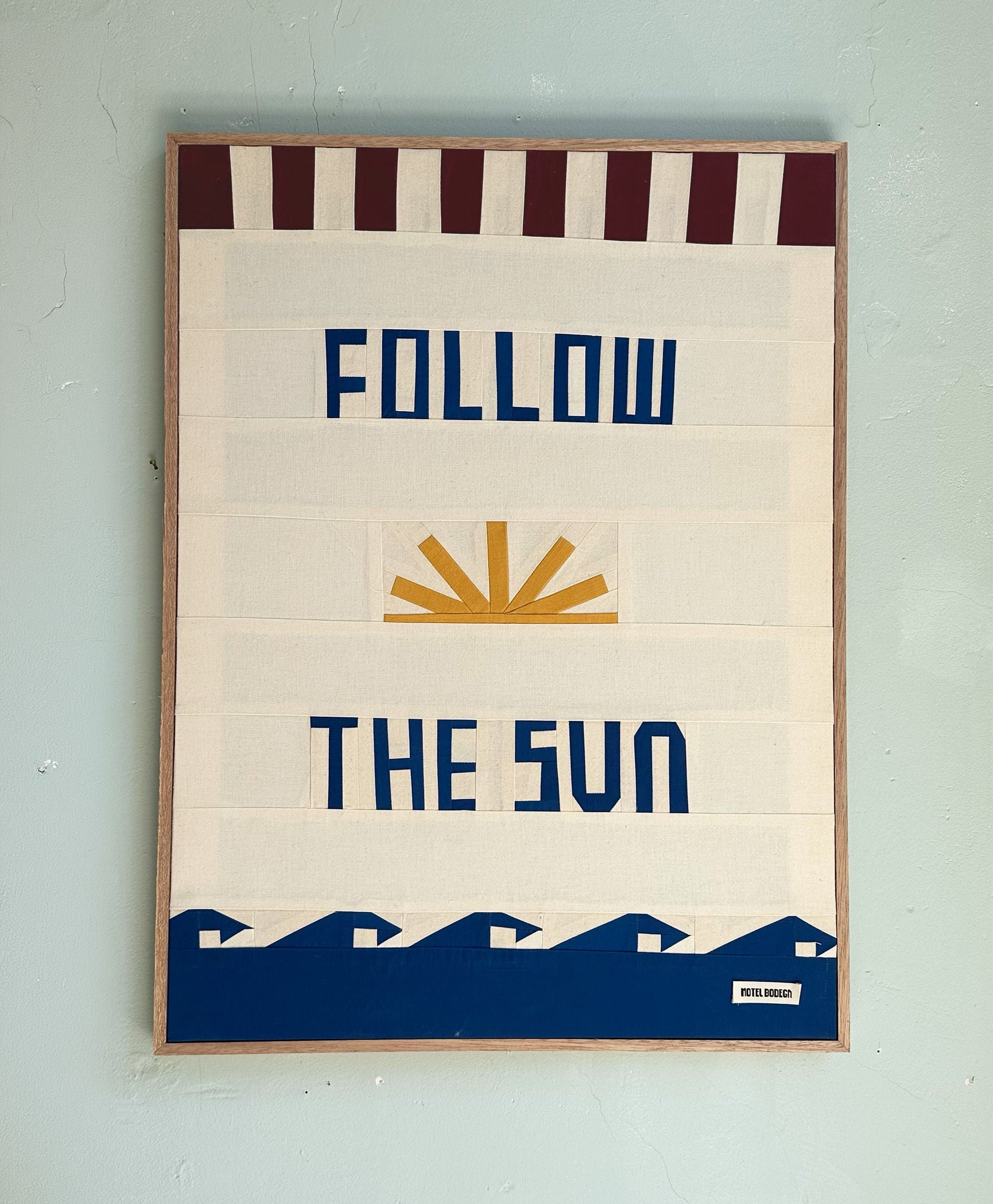 Follow The Sun Hand Framed Original Quilted Artwork