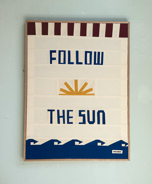 Follow The Sun Hand Framed Original Quilted Artwork