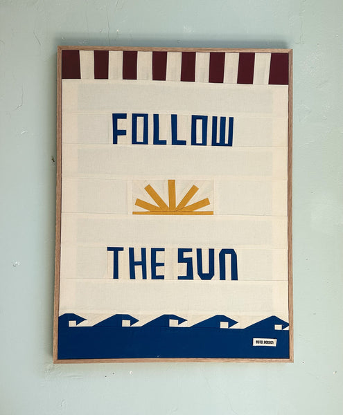 Follow The Sun Hand Framed Original Quilted Artwork