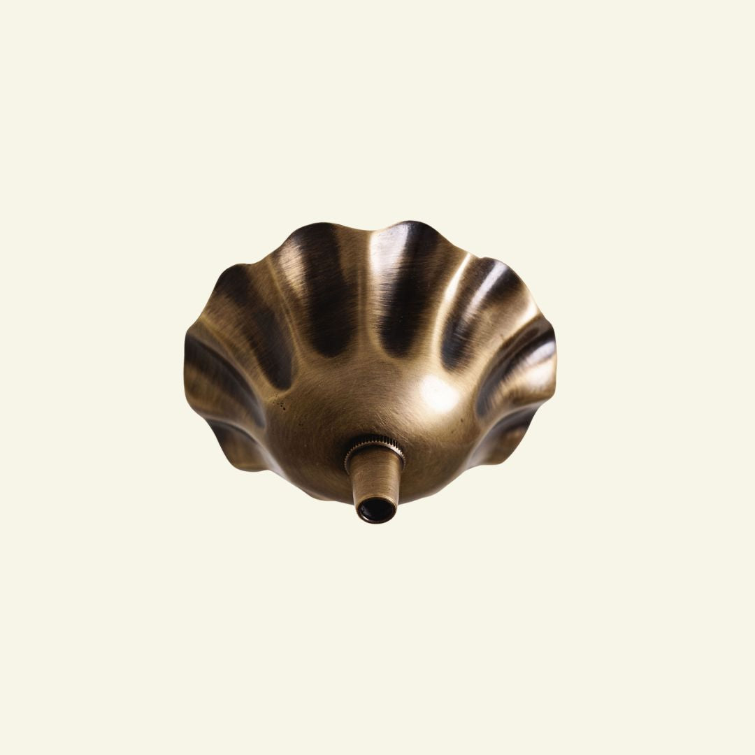 Wave Ceiling Rose, Aged Brass