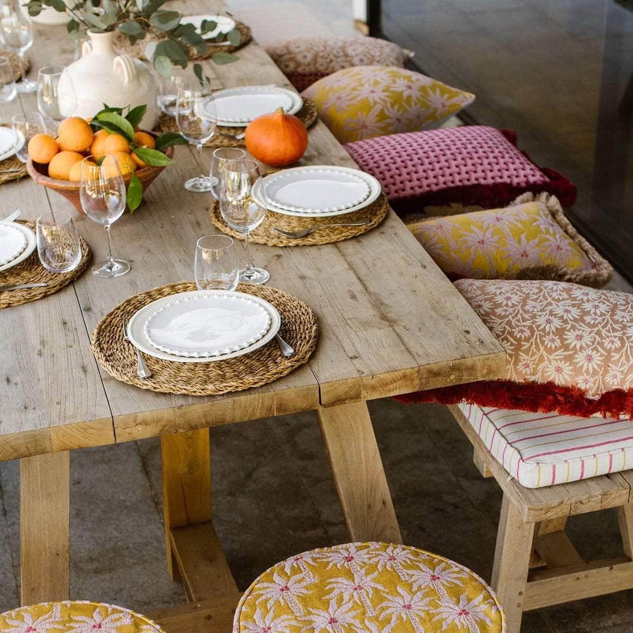 Cushion Janis Bordeaux & Pink