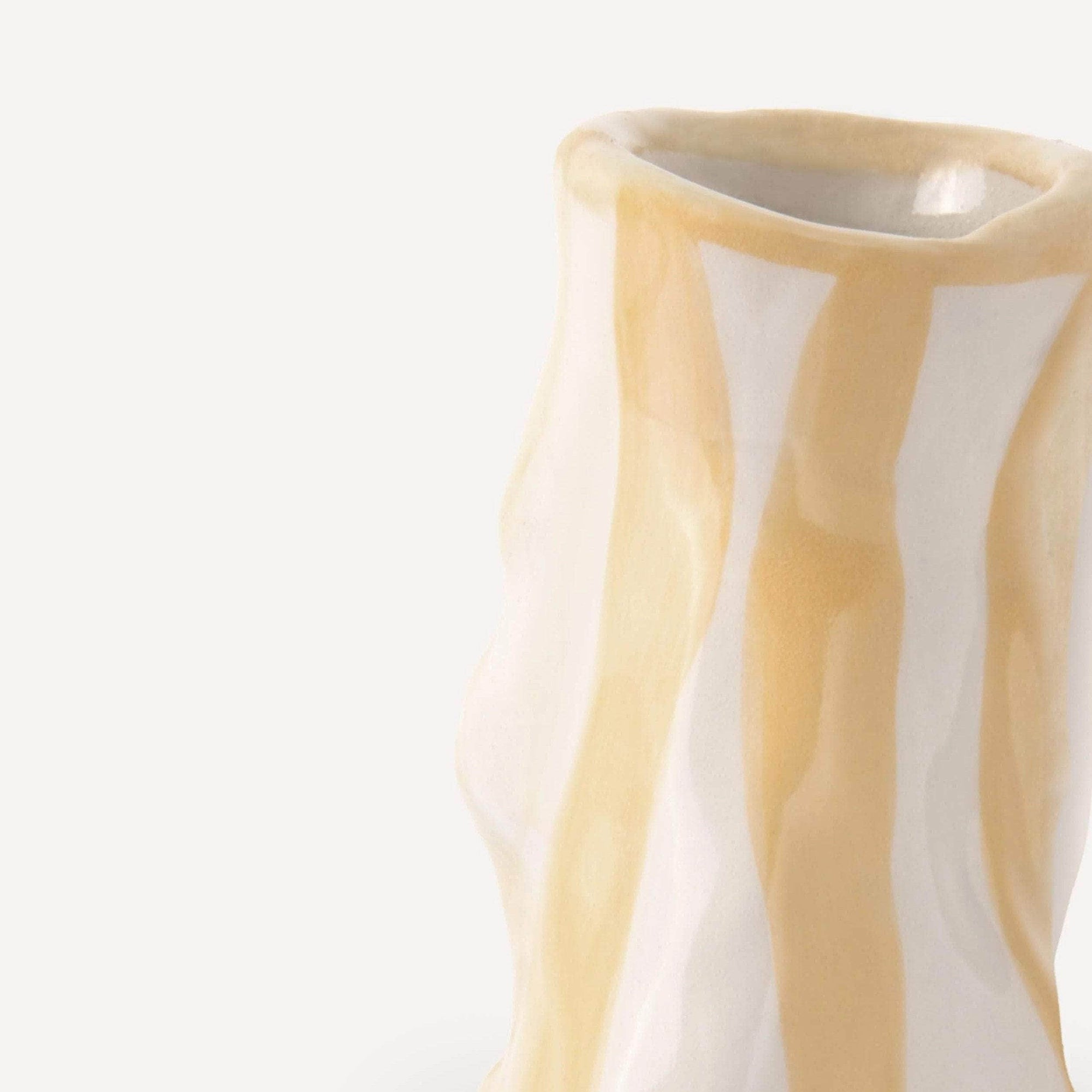 Straw Candy Stripe Candle Holder