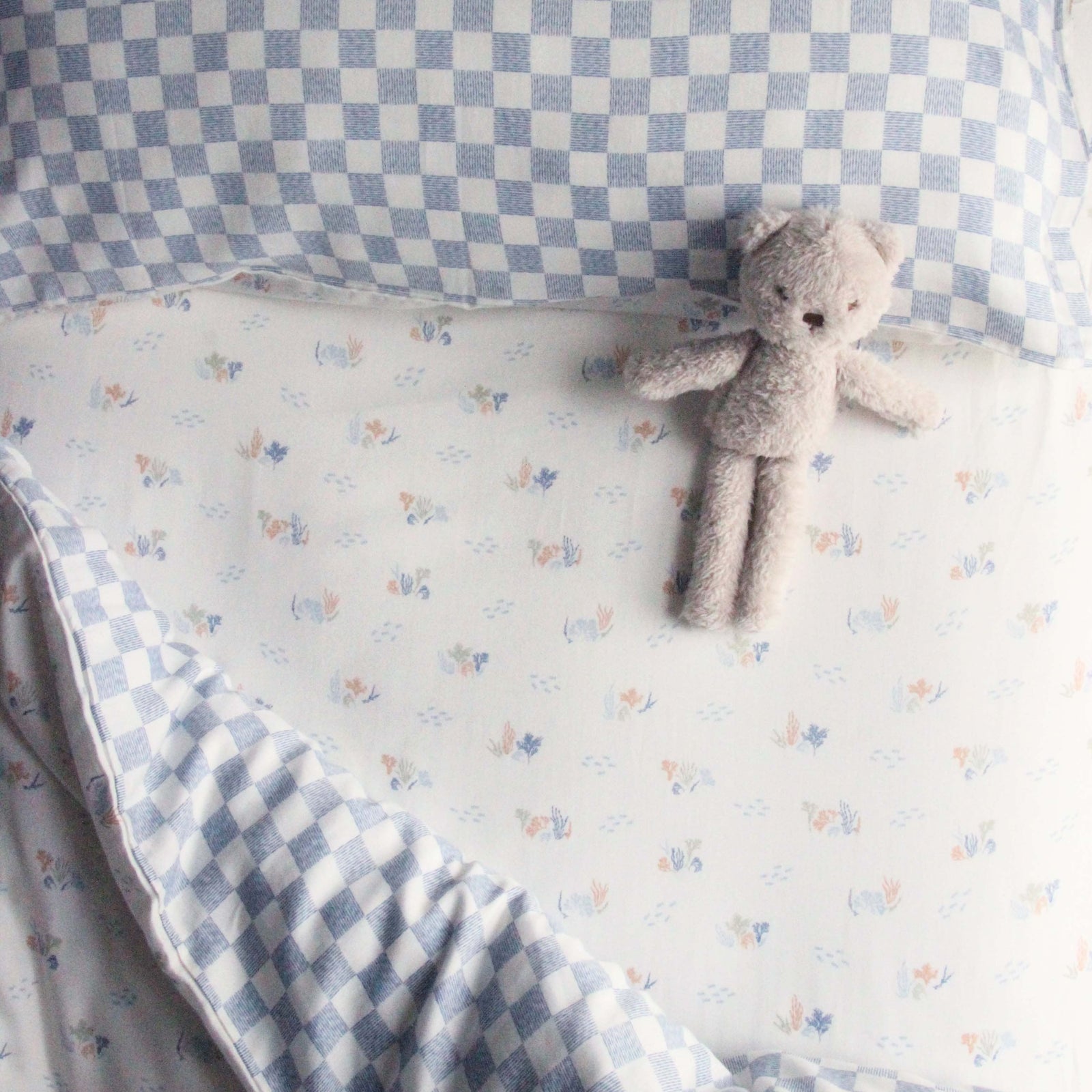 Cotbed Fitted Sheet - Coastline