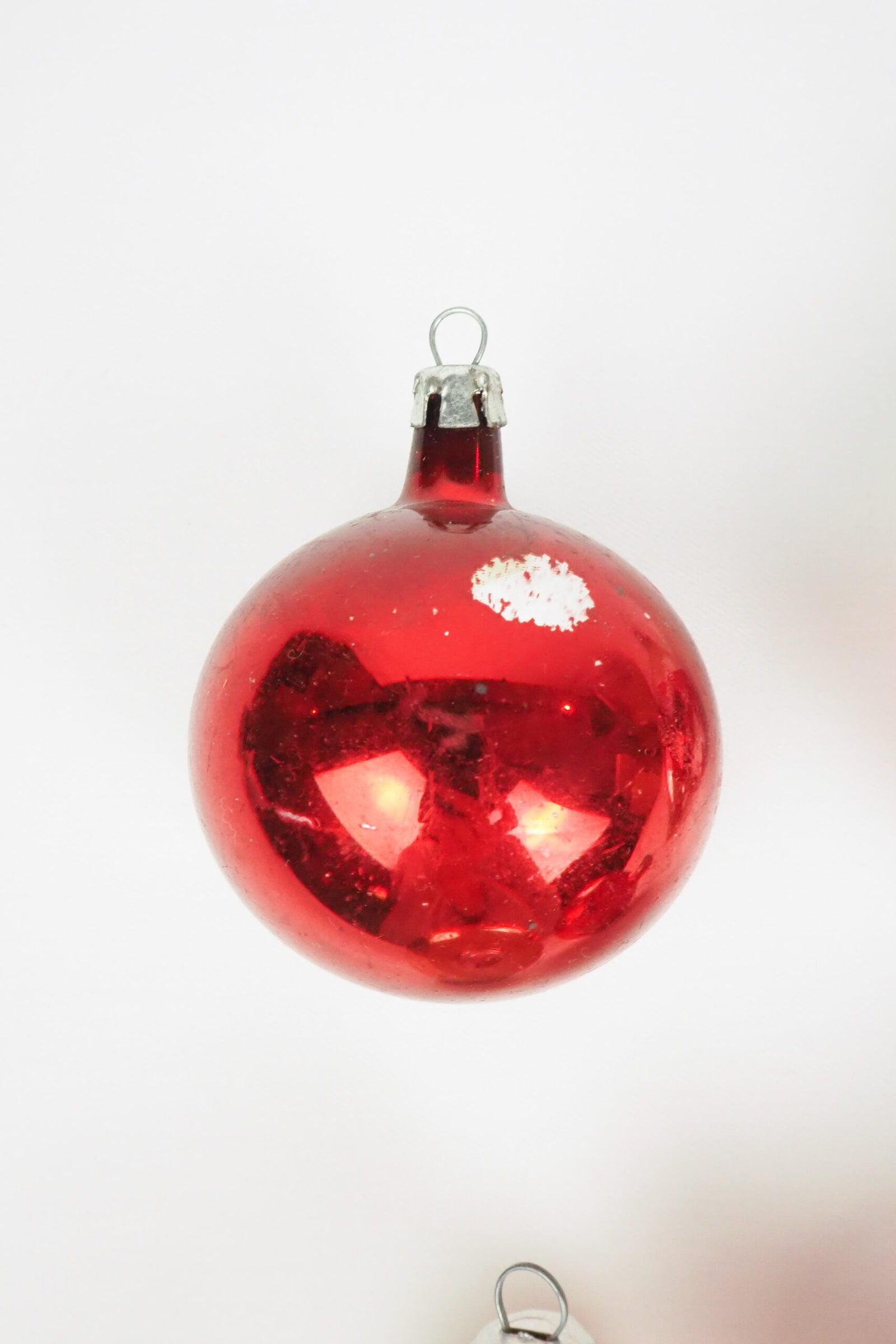 4 Antique Glass Baubles