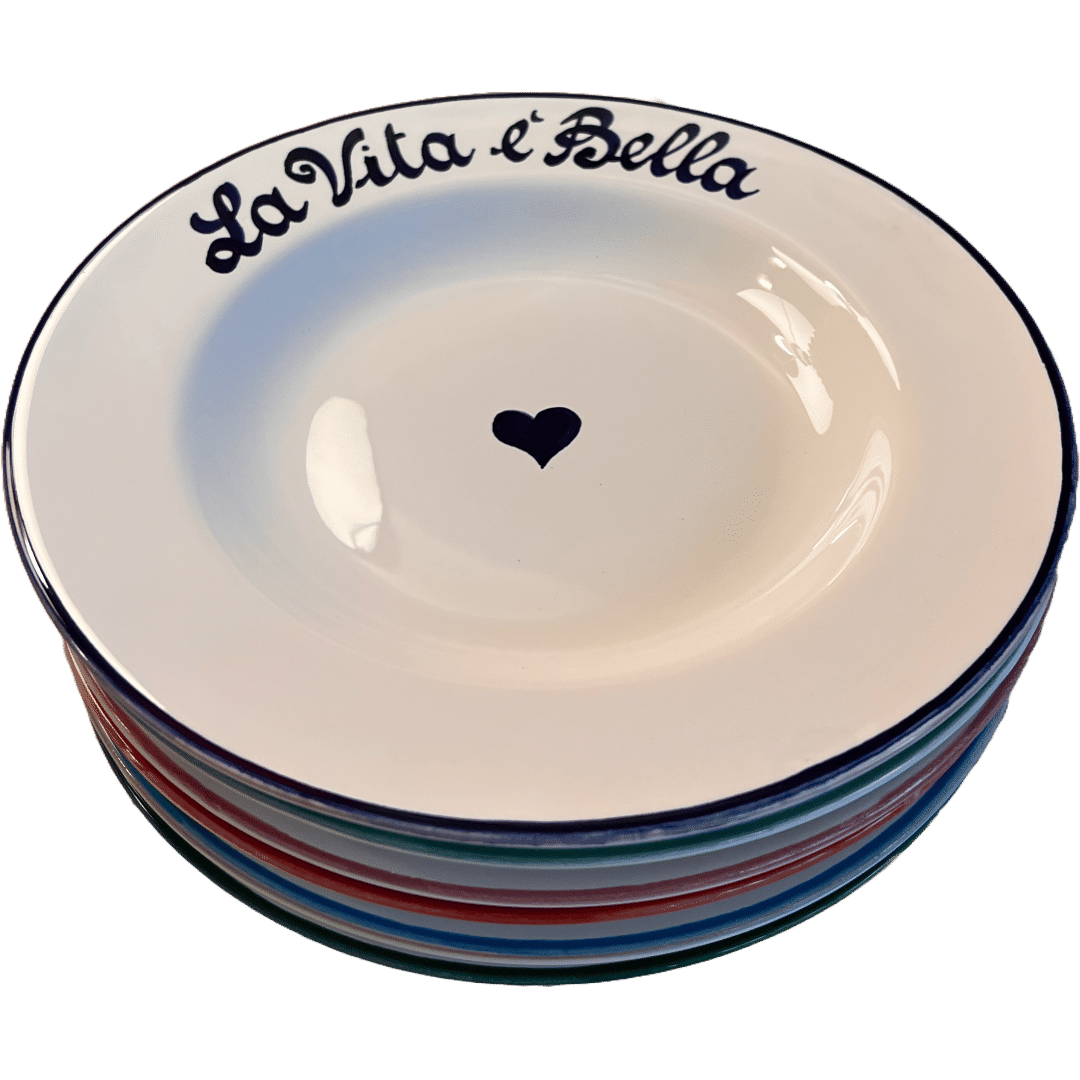 Set of 6 Pasta Plates La Famiglia – 24cm