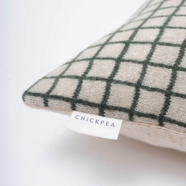 Green Grid Cushion