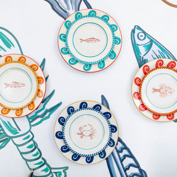 Smile Fish Dessert Plate Set-Of-Two