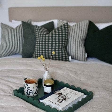 Green Bold Stripe Cushion