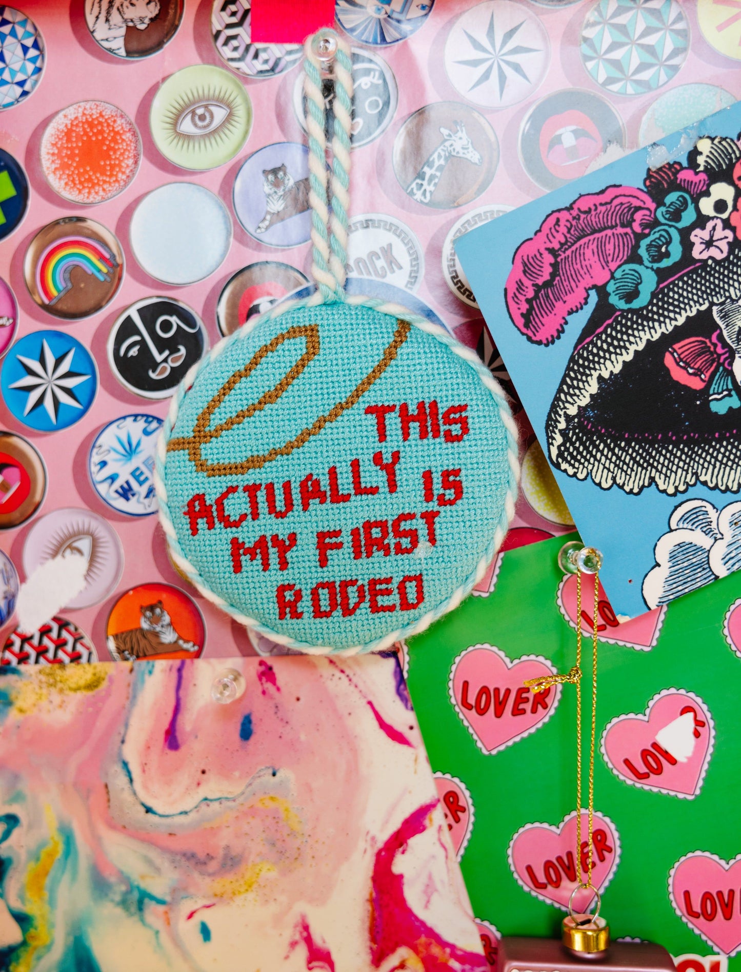 Needlepoint Ornament - First Rodeo