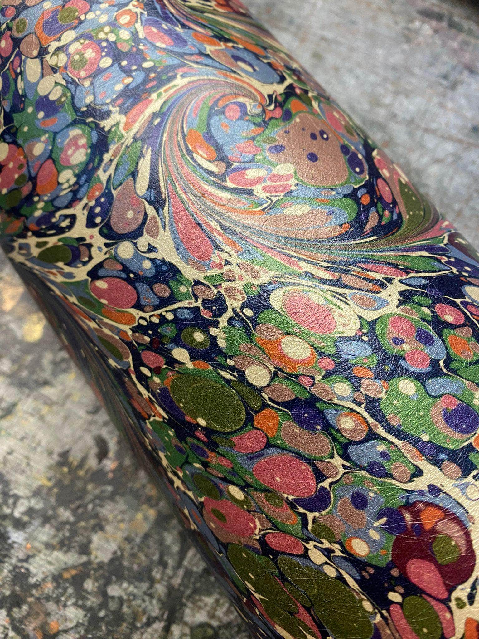 Marbled Wallpaper - 'Dusk' Col: 'Tourmaline'- Mica Coated Non-Woven