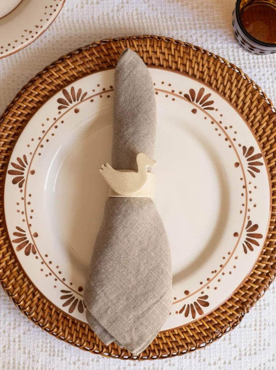 Pato (Duck) Ceramic Napkin Ring - Set of 2