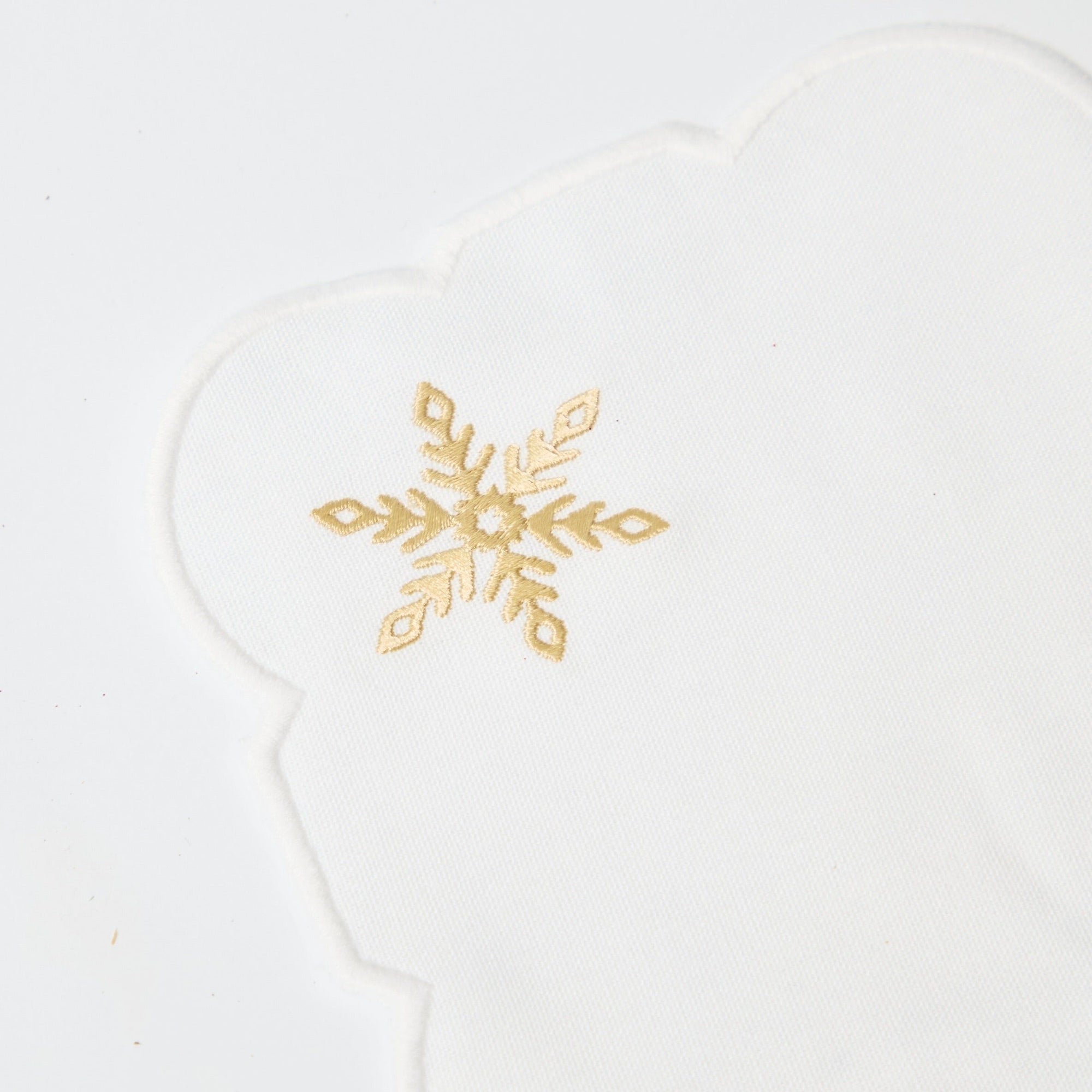 Gold Snowflake Cocktail Napkin (set of 4)