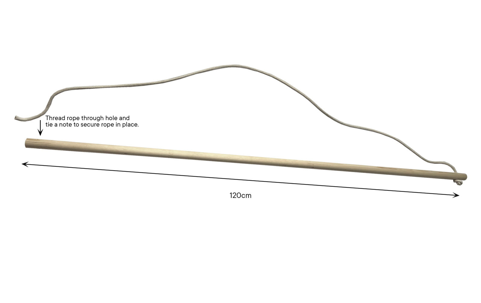 Wall Hanging Pole and Rope for Quilted Wall Hangings