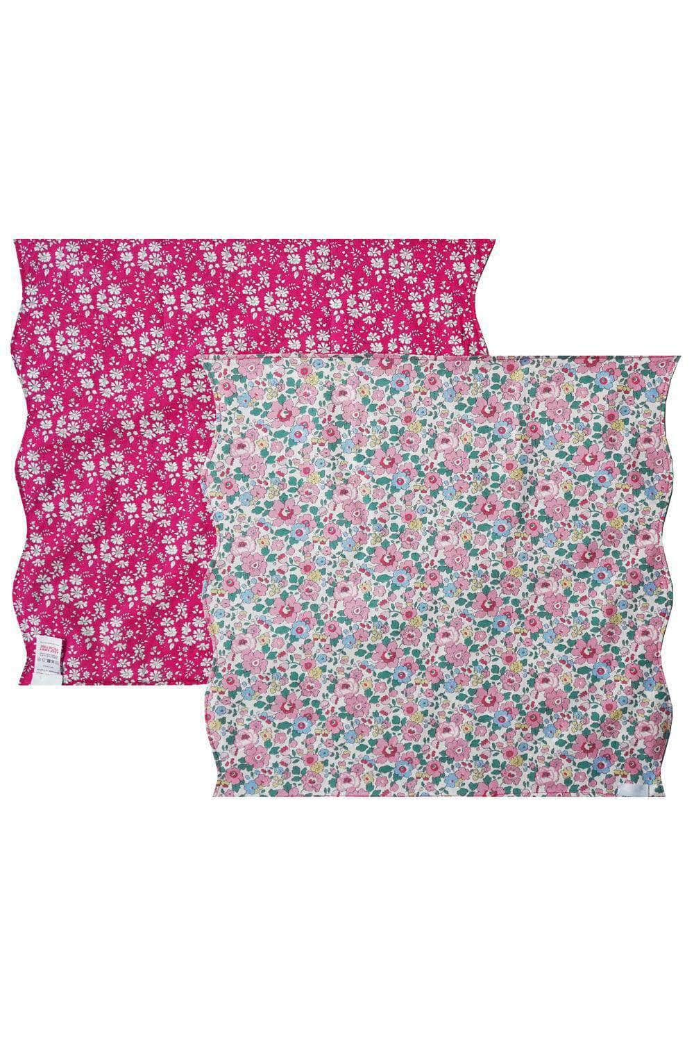 Reversible Wavy Napkin Set Made With Liberty Fabric Betsy Candy Floss & Capel