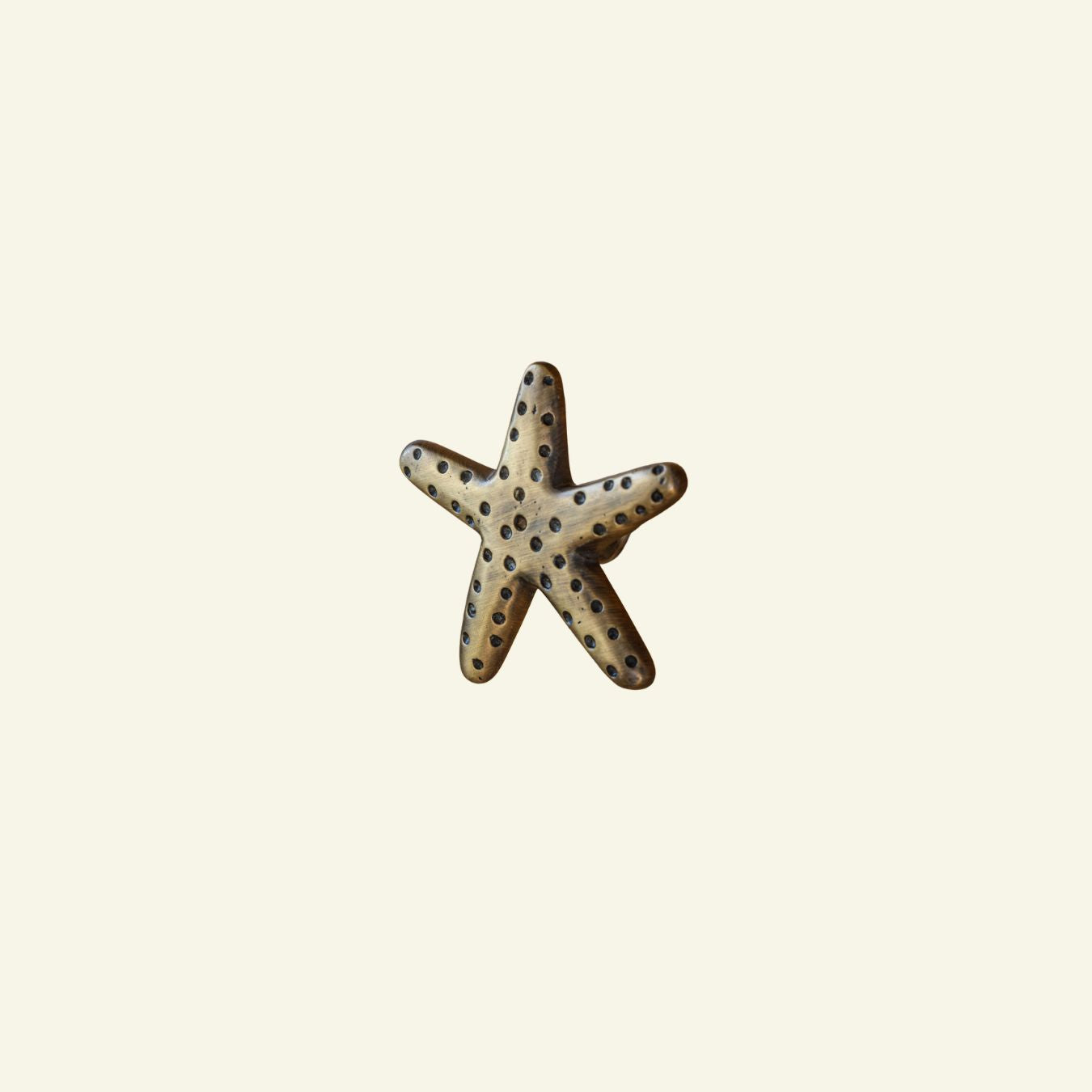 Starfish Knob, Antique Brass