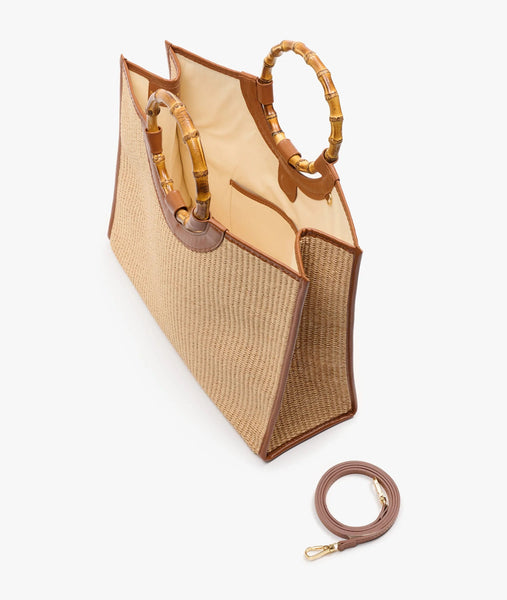 Bamboo Straw Handbag - Large
