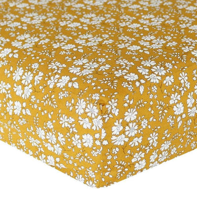 Fitted Sheet Made With Liberty Fabric Capel Mustard