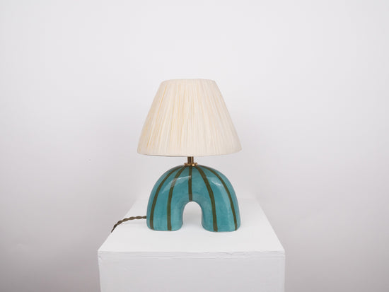 'Me' Table Lamp - Green Stripes