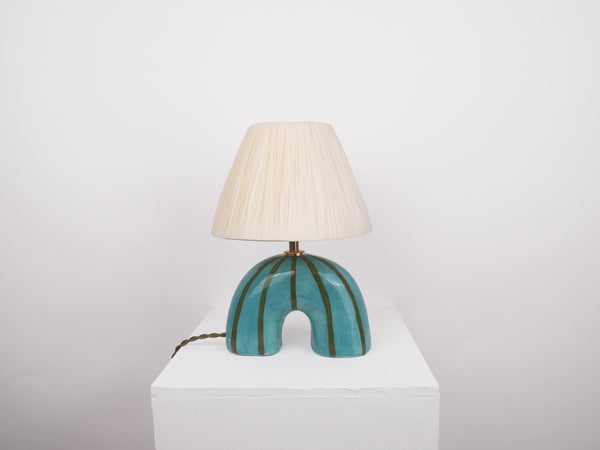 'Me' Table Lamp - Green Stripes