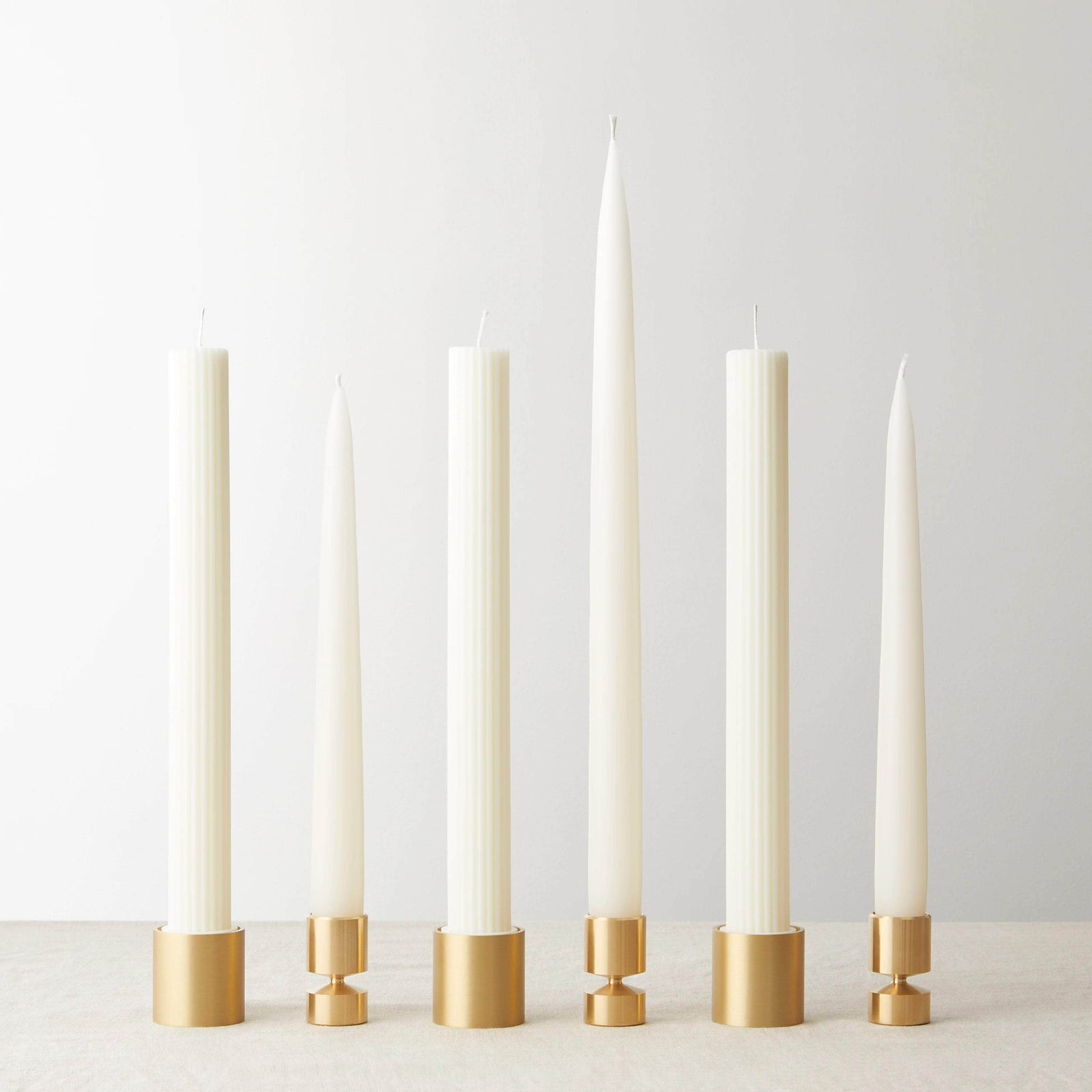 Roman Satin Brass Candle Holder