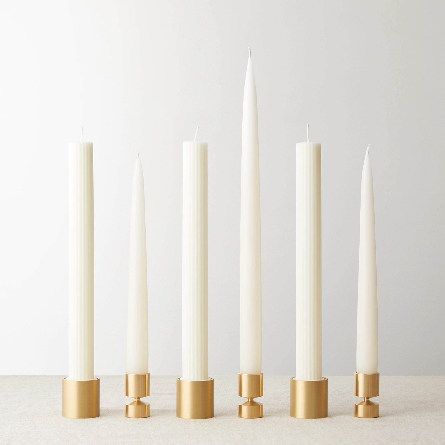 Roman Satin Brass Candle Holder