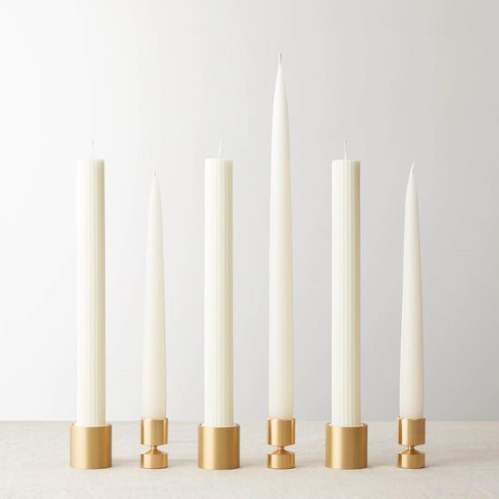 Roman Satin Brass Candle Holder