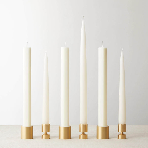 Roman Satin Brass Candle Holder