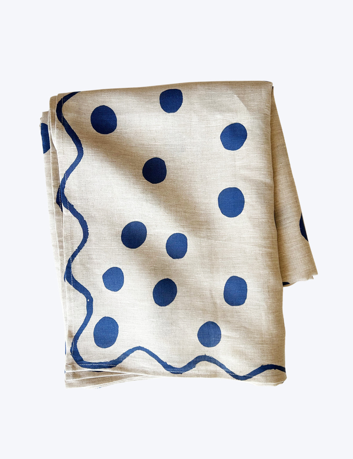Polka Dot Linen Tablecloth