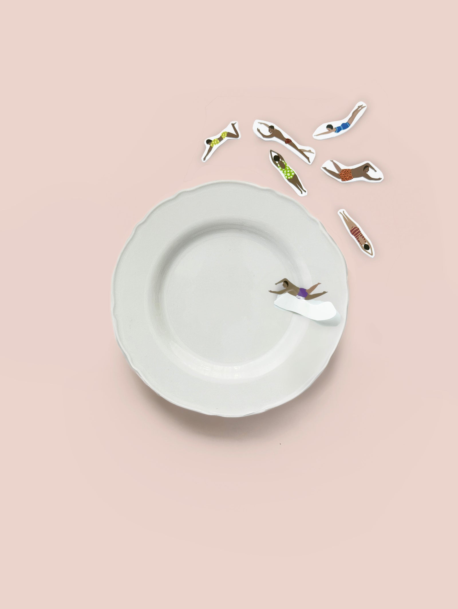 Swimmers Set - Mix DIY Plate Sticker Decoration