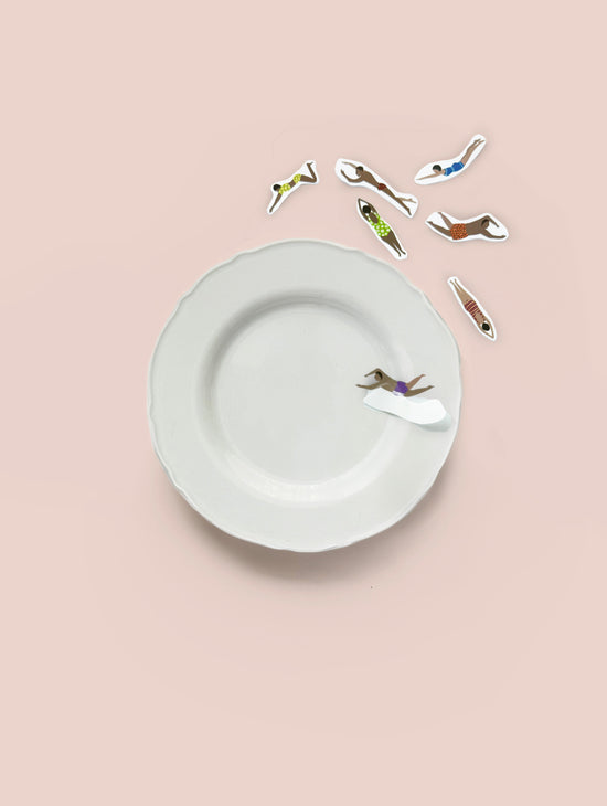 Swimmers Set - Mix DIY Plate Sticker Decoration