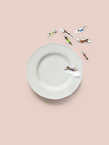 Swimmers Set - Mix DIY Plate Sticker Decoration