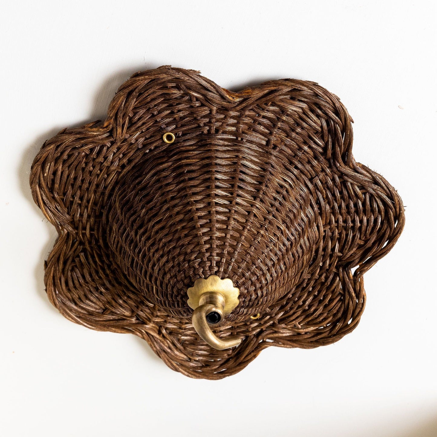 Mandala Rattan Ceiling Rose, Red