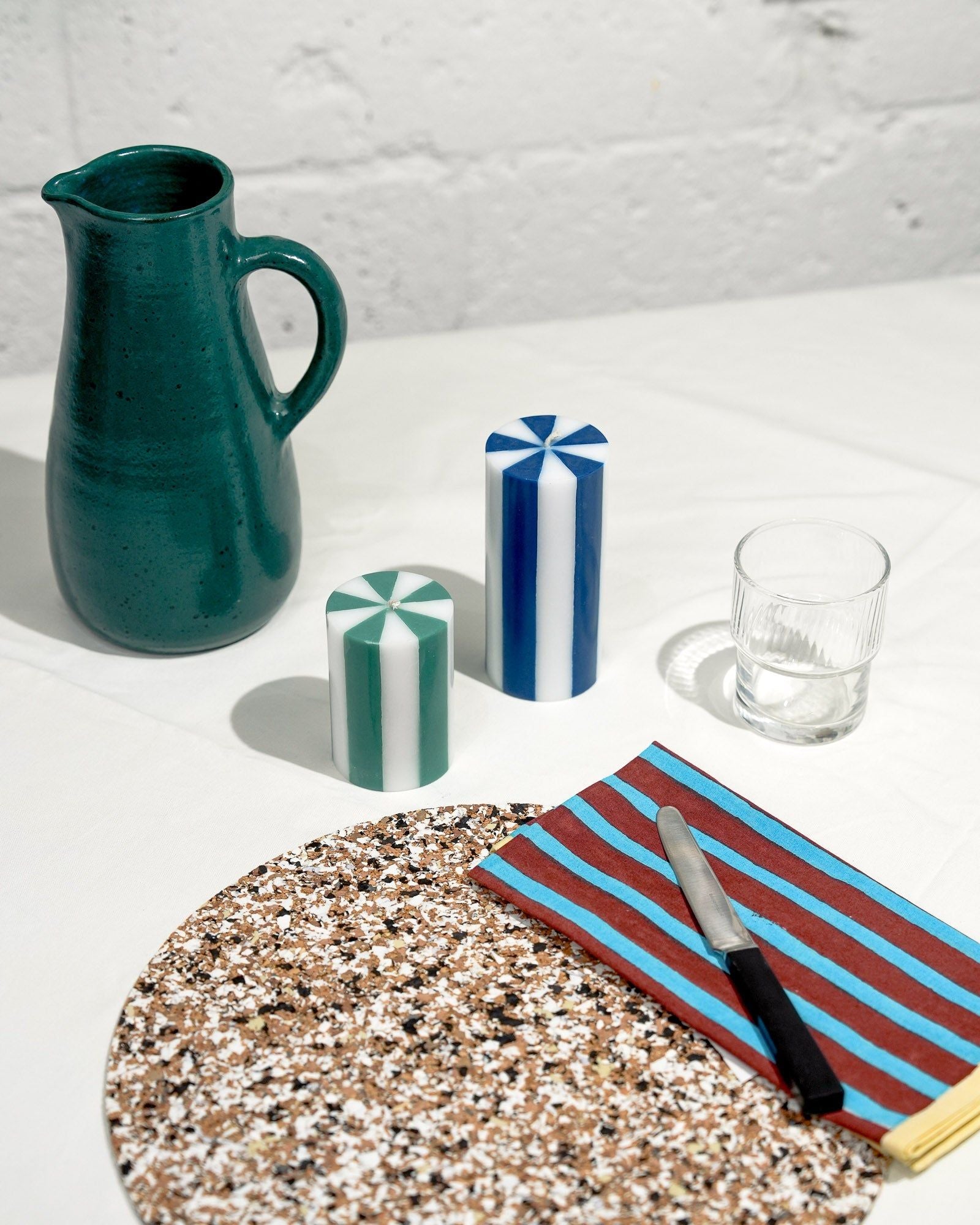 Stripe Pillar Candles S