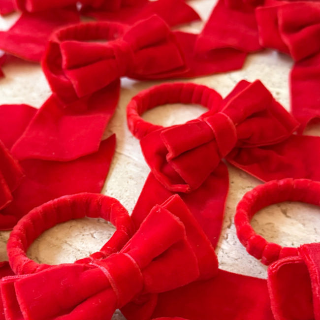 Set of Christmas Napkin Rings