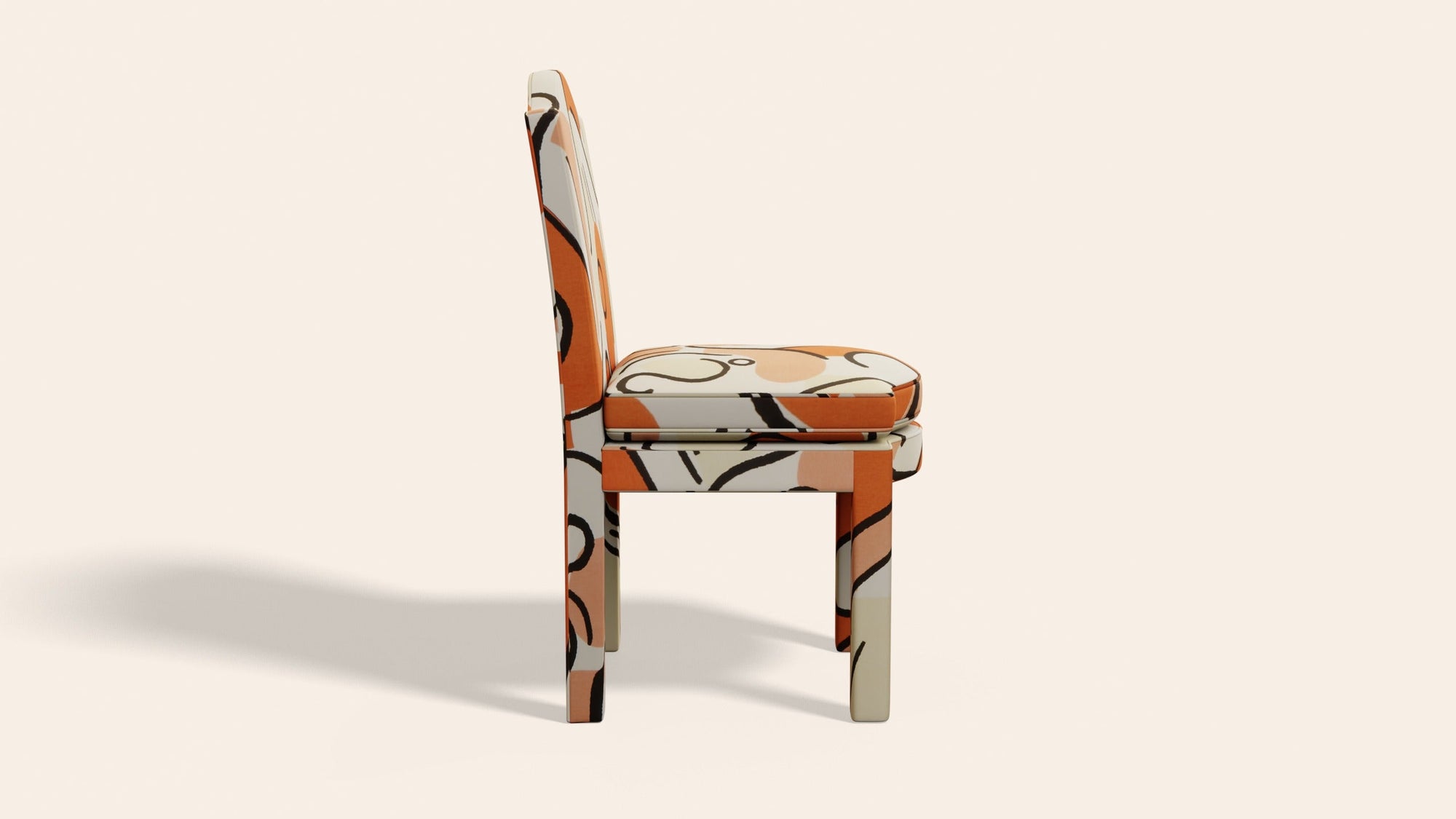 Pair of Leo Dining Chairs, Tangerine-