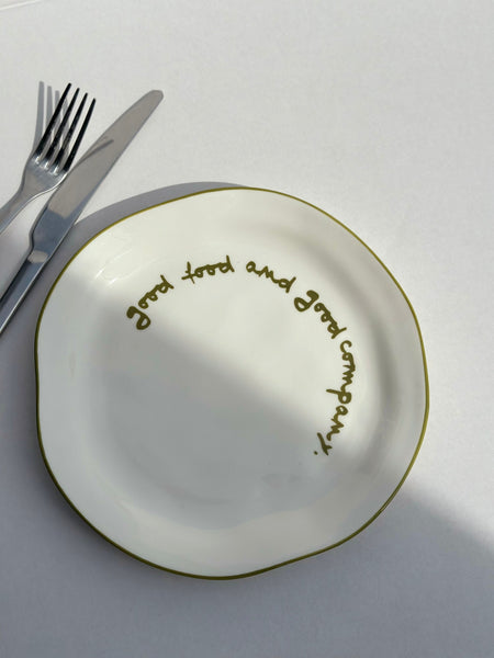 Statement Plate | 'Good Food And Good Company'