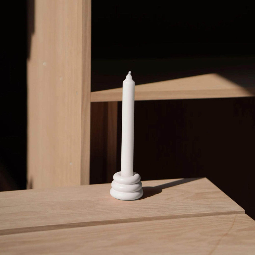 Chalk White Triple O Candleholder