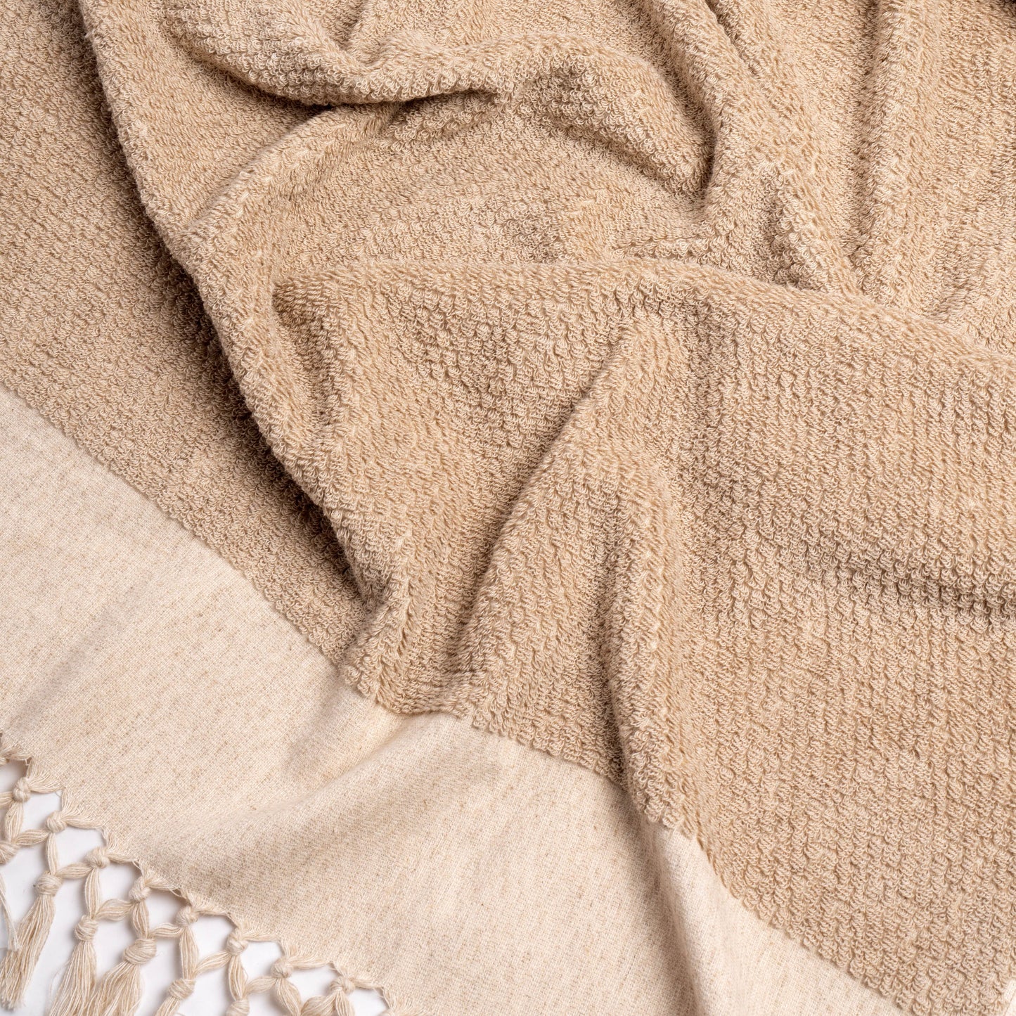 Pure Linen King Bath Towel In Beige