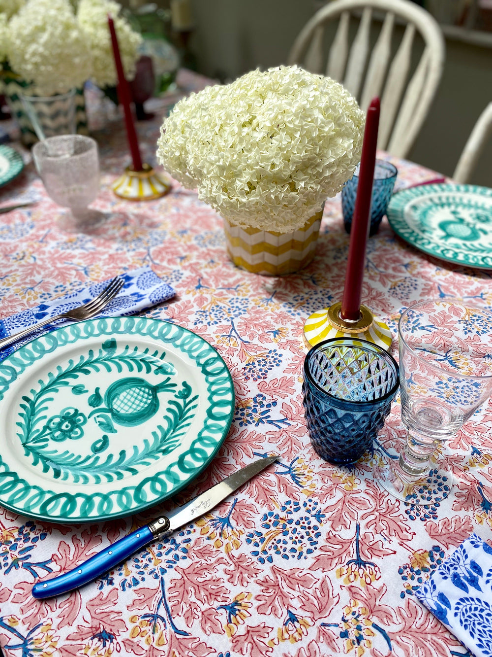 Kelpie Tablecloth In Pink-Blue